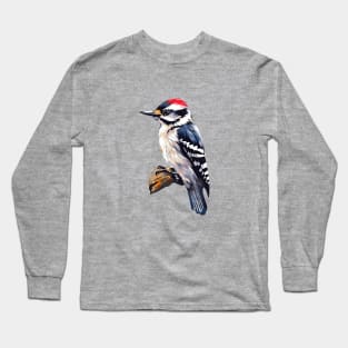 Woodpecker Backyard Birds Birders Birdwatchers Long Sleeve T-Shirt